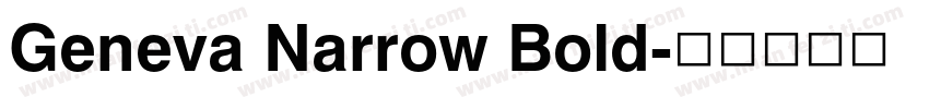 Geneva Narrow Bold字体转换